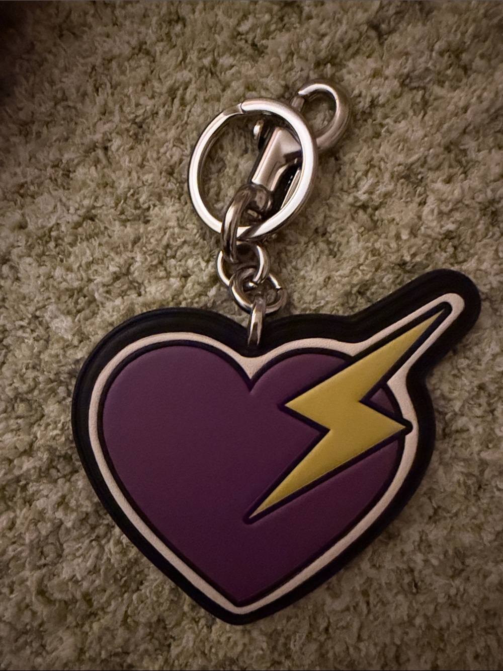 Purple Heart Lightning Keychain Coach